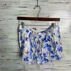 CLOTH & STONE ANTHROPOLOGIE chambray shorts elastic waist blue size medium